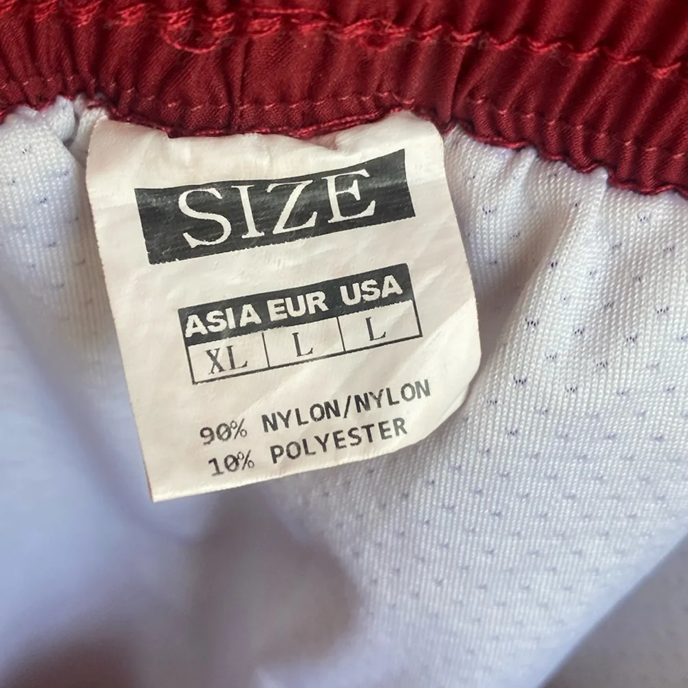 (B47) Blaosn swim shorts in mid length in Color: Burgundy, Size Large - Picture 8 of 11